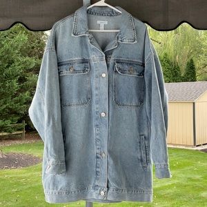Forever 21 size large oversized jean jacket